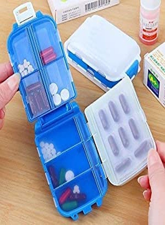 RIVUGJA Pill Case with 8 Compartments, Travel Pill Organizer Moisture Proof Small Pill Box for Pocket Purse Daily Pill Case Portable Medicine Vitamin Holder Container - Image 2